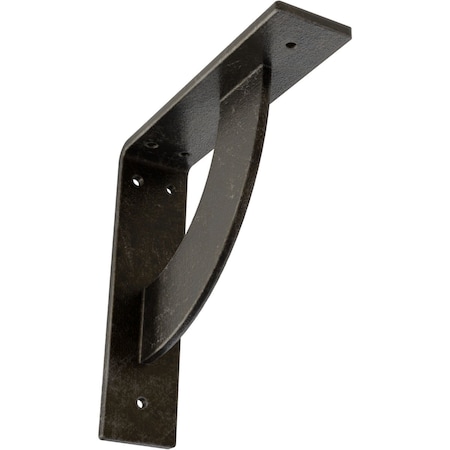 Ekena Millwork Bulwark Steel Bracket, Antiqued Warm Silver 2"W x 8"D x 8"H BKTM02X08X08BUAWS